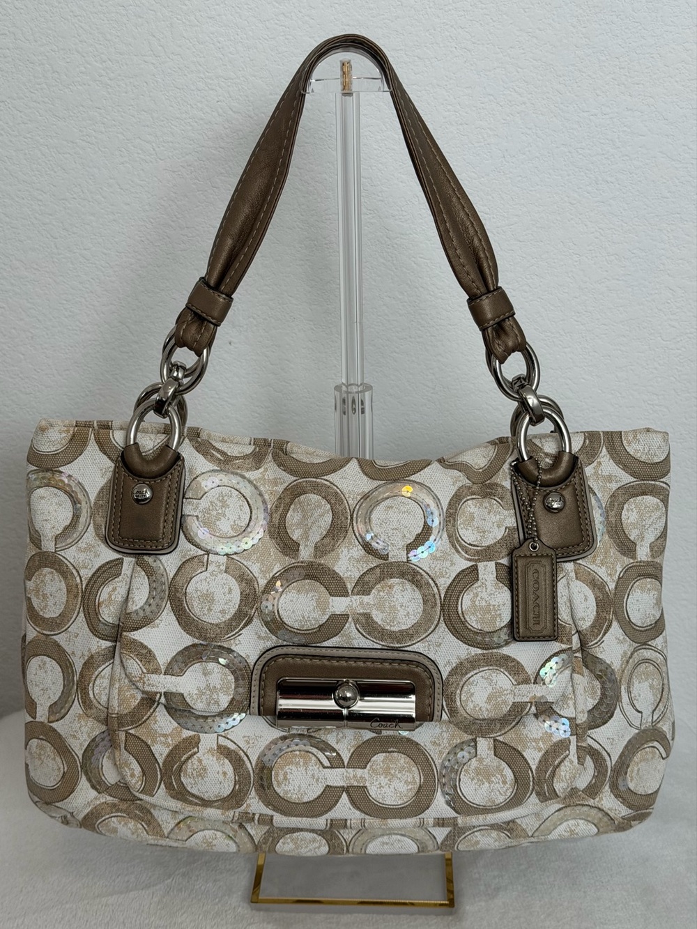 Coach Kristin Sequins Shoulder Tote Bag 2010